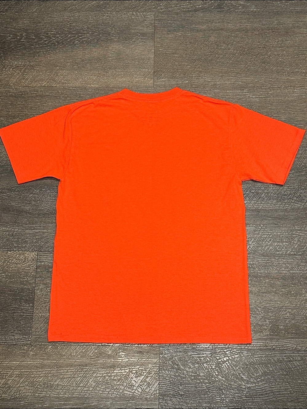 Three of Men's Crew Neck T-Shirts in Pale Orange/Warm Orange/Bright Orange M/L - Picture 7 of 7